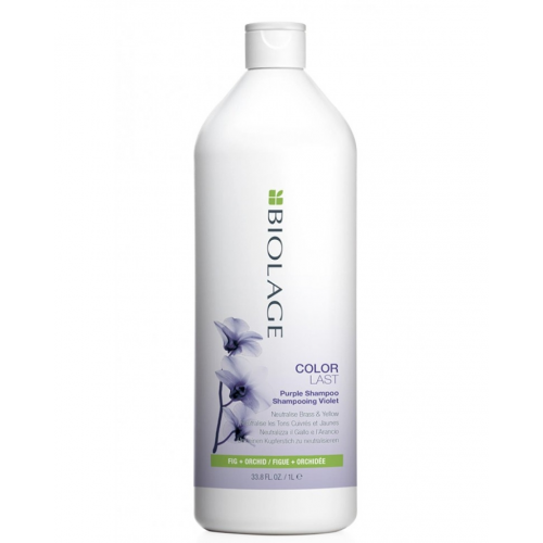 MATRIX Шампунь Matrix Biolage Colorlast Purple Shampoo Фиолетовый для Нейтрализации Желтизны с Экстрактом Орхидеи и Инжира, 1000 мл