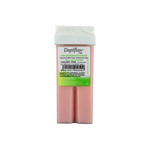 Depilflax Воск Creamy Pink Liposoluble Hair Removal Wax в Картридже Розовый Сливочный Плотный, 110г