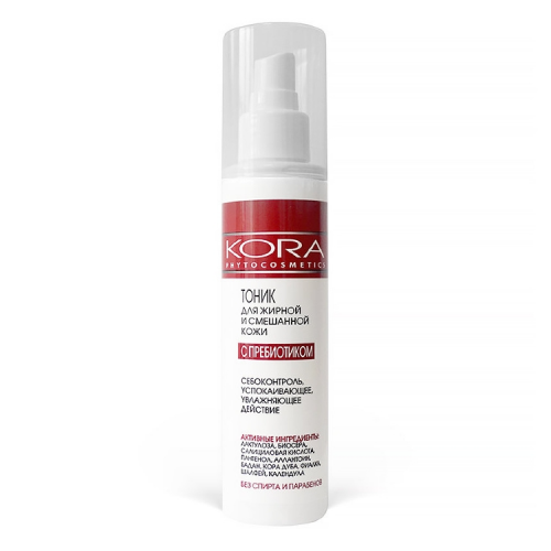 Кора Тоник Tonic for Oily and Mixed Skin with Prebiotic для Жирной и Смешанной Кожи с Пребиотиком, 150 мл