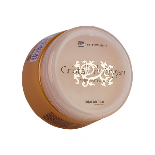 Brelil Professional Маска Argan Oil Crystals для глубокого восстановления, шелковистости и блеска волос с маслом Аргании и молочком Алоэ, 250 мл