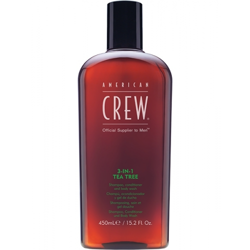 American Crew Шампунь, Кондиционер и Гель для душа 3 в 1 Чайное Дерево, 450 мл