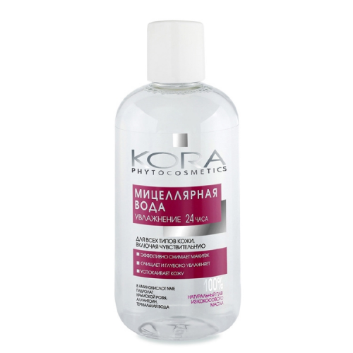Кора Вода Micellar Water Мицеллярная для Всех Типов Кожи, Включая Чувствительную, 300 мл