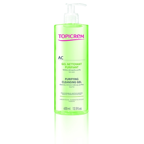 Topicrem Гель AC Gel Nettoyant Purifiant Очищающий Оздоравливающий АК, 400 мл