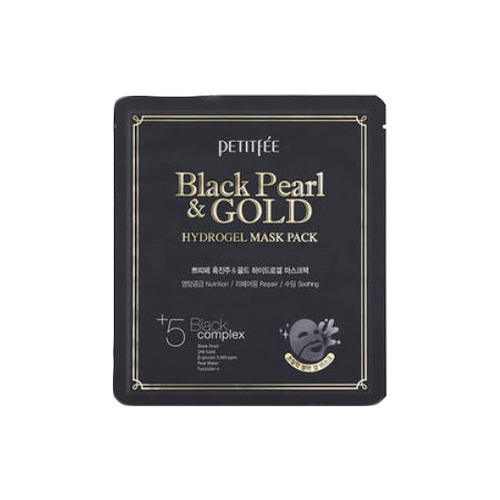 Petitfee Маска Black Pearl & Gold Hydrogel Mask Pack Гидрогелевая для Лица с Черным Жемчугом и Золотом, 32г