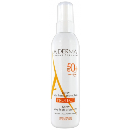 A-Derma Спрей Protect Cолнцезащитный SPF 50+ Протект, 200 мл