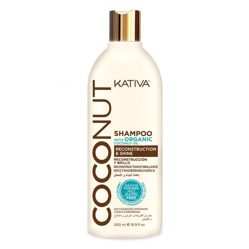 Kativa Шампунь Coconut Восстанавливающий для Поврежденных Волос, 500 мл