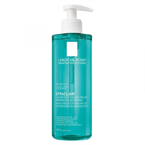 La Roche Posay Гель Effaclar Эфаклар Очищающий Микроотшелушиващий для Лица и Тела, 400 мл
