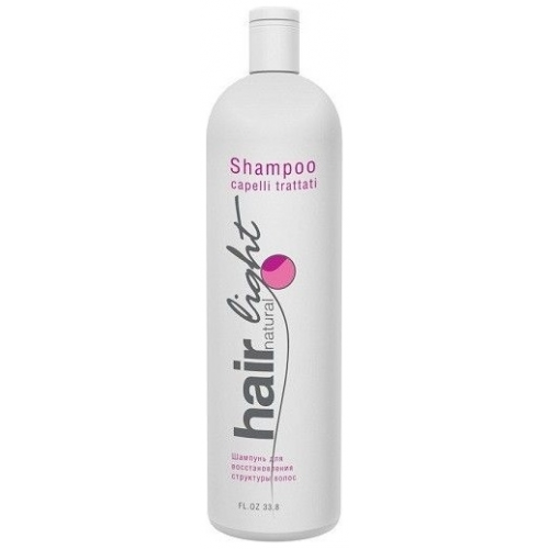 HAIR COMPANY Шампунь Hair Natural Light Shampoo Capelli Trattati для Восстановления Структуры Волос, 1000 мл