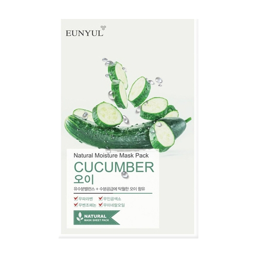 Eunyul Маска Natural Moisture Mask Pack Cucumber Тканевая с Экстрактом Огурца, 22 мл