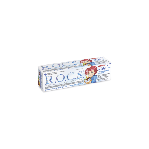 R.O.C.S. Паста R.O.C.S. Зубная Фруктовый Рожок без Фтора, 45 гр