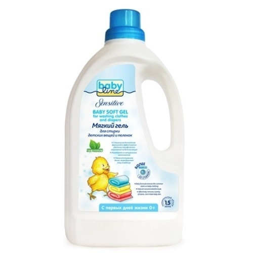 BABYLINE Гель Sensitive Мягкий для Стирки Детских Вещей и Пеленок, 1500 мл