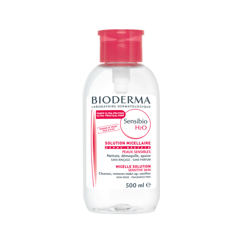 Bioderma Вода Sensibio Очищающая Флакон Помпа Сенсибио, 500 мл