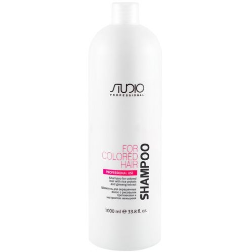 Kapous Шампунь Colored Hair Shampoo для Окрашенных Волос с Рисовыми Протеинами и Экстрактом Женьшеня Studio Professional, 1000 мл