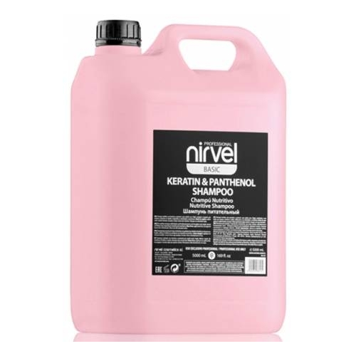 Nirvel Professional Шампунь Keratin & Panthenol Shampoo для Сухих, Ломких и Поврежденных Волос, 5000 мл