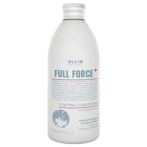 OLLIN PROFESSIONAL Кондиционер Full Force Tonifying Conditioner Тонизирующий с Экстрактом Пурпурного Женьшеня, 300 мл