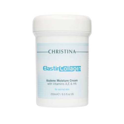 Christina Крем ElastinCollagen Azulene Moisture Cream with Vitamins A, E & HA for Normal Skin Увлажняющий Азуленовый с Коллагеном и Эластином для Нормальной Кожи, 250 мл