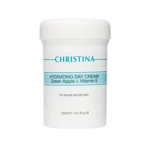 Christina Крем Hydrating Day Cream Green Apple + Vitamin E for Normal and Dry Skin Дневной Увлажняющий с Зеленым Яблоком и Витамином Е для Нормальной и Сухой Кожи, 250 мл