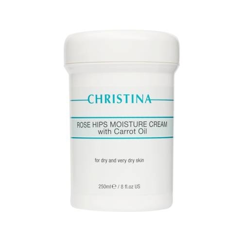 Christina Крем Rose Hips Moisture Cream with Carrot Oil for Dry and Very Dry Skin Увлажняющий с Маслом Шиповника и Морковным Маслом для Очень Сухой Кожи, 250 мл