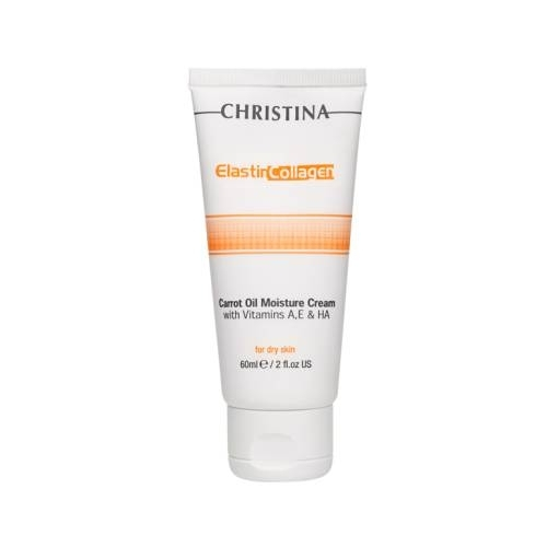 Christina Крем ElastinCollagen Carrot Oil Moisture Cream with Vitamins A, E & HA for Dry Skin Увлажняющий с Морковным Маслом, Коллагеном и Эластином для Сухой Кожи, 60 мл