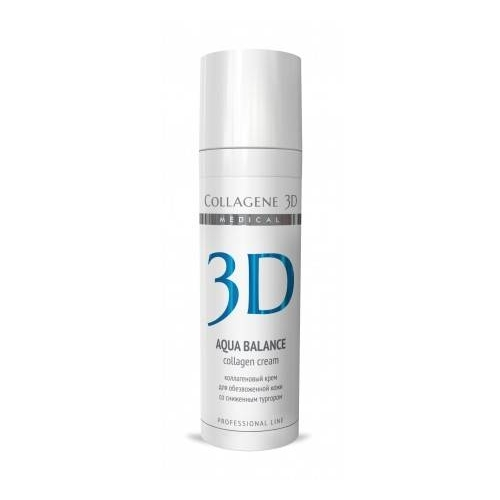Collagene 3D Крем для лица с гиалуроновой килотой, восстановление тургора и эластичности кожи Aqua Balance, 30 мл