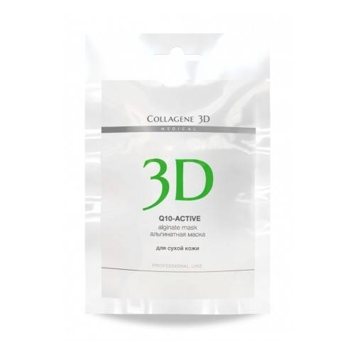 Collagene 3D Альгинатная маска для лица и тела с маслом арганы и коэнзимом Q10 Q10 Active, 30 г