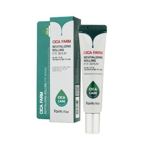 FarmStay Сыворотка Cica Farm Revitalizing Rolling Eye Serum Восстанавливающая для Кожи вокруг Глаз с Центеллой Азиатской, 25 мл