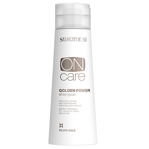 Selective Professional Шампунь On Care Golden Power Shampoo Золотистый для Натуральных или окрашенных волос теплых светлых тонов, 250 мл