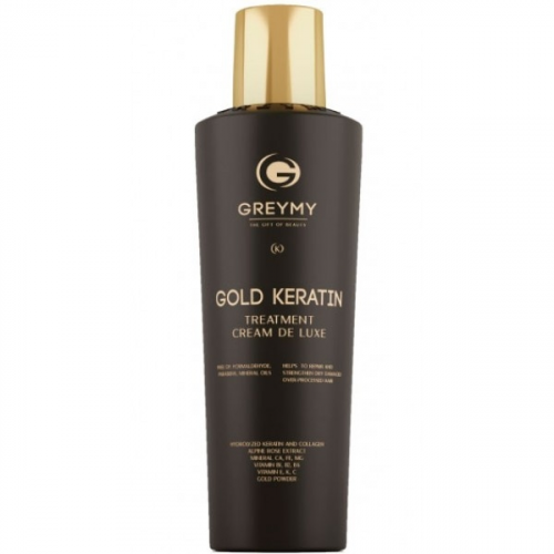 Greymy Крем Gold Hair Keratin Treatment Кератиновый с Частицами Золота, 500 мл