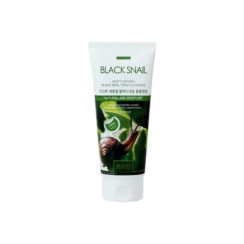 JIGOTT Пенка Natural Black Snail Foam Cleansing Очищающая с Муцином Черной Улитки, 180 мл