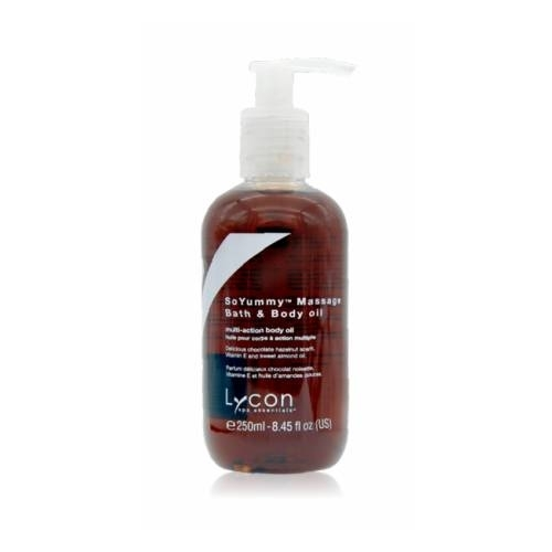 Lycon Масло So Yummy Massage & Bath Oil для Ванны и Массажа с Витамином Е и Маслами Какао и Сладкого Миндаля, 250 мл