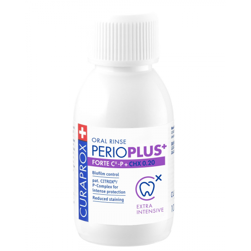 Curaprox Жидкость - Ополаскиватель Perio Plus Forte, с Содержанием Хлоргексидина 0,20%, 100 мл