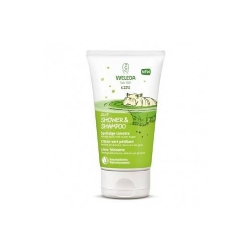 WELEDA Шампунь-Гель 2 in 1 Kids Shower & Shampoo Детский для Волос и Тела Лайм, 150 мл