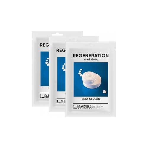 L.Sanic Маска Beta-Glucan Regeneration Mask Sheet Восстанавливающая Тканевая с Бета-Глюканом, 3*25 мл