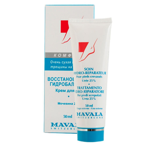 Mavala Крем Hydro-Repairing Foot Care для Ног от Трещин и Мозолей на Ступнях Восстановление Гидро-Баланса, 50 мл