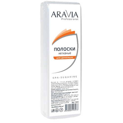 ARAVIA Полоски SPA-Sugaring Нетканые для Депиляции, 76*230 мм, 90 г/м, 100 шт/уп