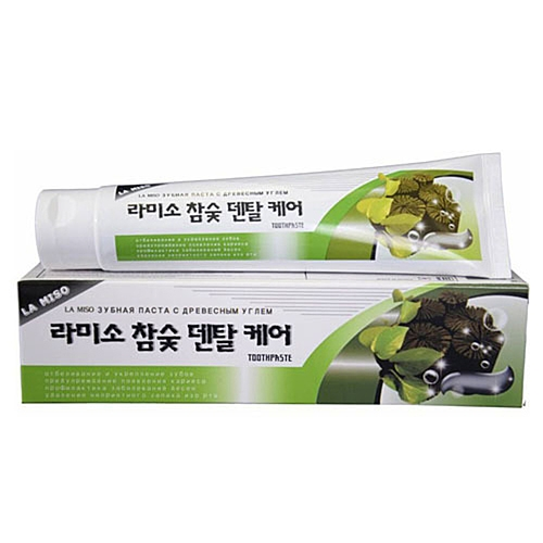 La Miso Паста Hardwood Charcoal Dental Care Toothpaste Зубная Отбеливающая с Углем, 150г