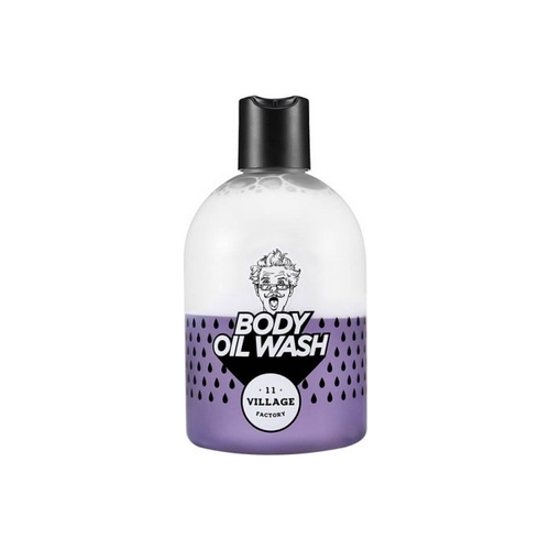 VILLAGE 11 FACTORY Гель-Масло Relax-Day Body Oil Wash Violet Двухфазный для Душа с Ароматом Пачули, 300 мл