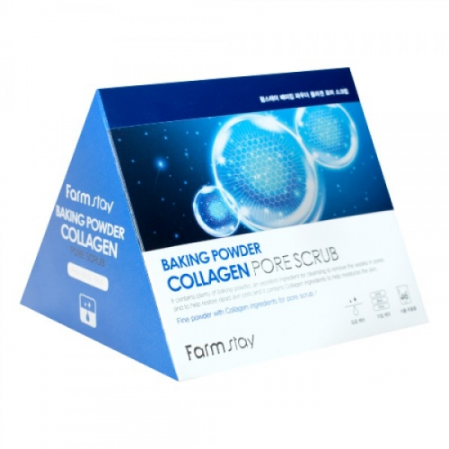 FarmStay Скраб Baking Powder Collagen Pore Scrub в Пирамидках для Очищения Пор с Содой и Коллагеном, 7г*25 шт