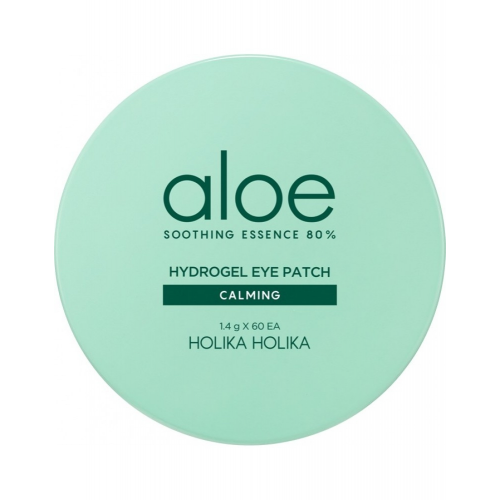 Holika Holika Патчи Aloe Soothing Essence 80% Hydrogel Eye Patch Calming Гидрогелевые для Глаз Алоэ Успокаивающие, 1,4г*60 шт