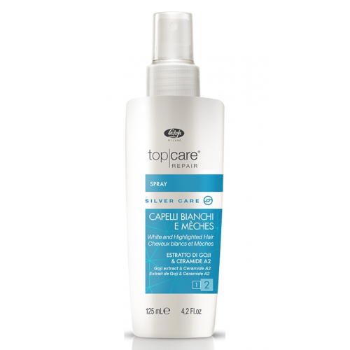 Lisap Спрей-Бальзам Top Care Repair Silver Care Spray для Осветленных, Мелированных и Седых Волос, 125 мл