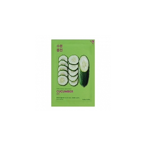 Holika Holika Маска Pure Essence Mask Sheet Cucumber Успокаивающая Тканевая Огурец, 20 мл