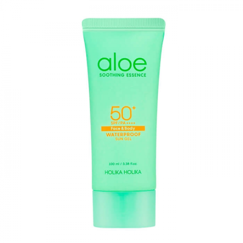 Holika Holika Гель Aloe Soothing Essence Face&Body Waterproof Sun Gel SPF 50+ PA ++++ Солнцезащитный Алоэ Сан Водостойкий, 100 мл