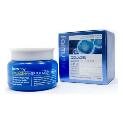 FarmStay Крем Collagen Water Full Moist Cream Увлажняющий для Лица с Коллагеном, 100г