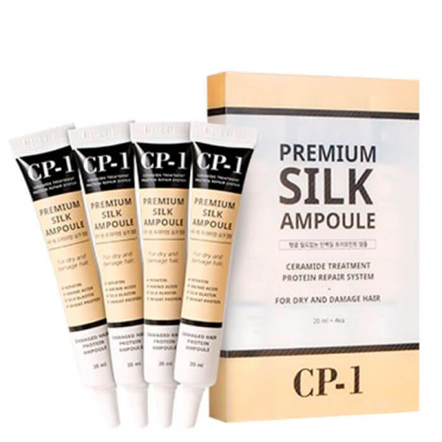 Esthetic House Набор CP-1 Premium Silk Ampoule Несмываемая Сыворотка для Волос с Протеинами Шелка, 4*20 мл