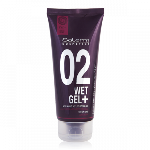 Salerm Cosmetics Гель Wet Gel + Plus Средней Фиксации с Эффектом Мокрых Волос, 200 мл