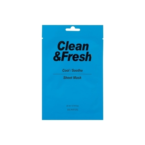 Eunyul Маска Clean&Fresh Cool/Soothe Sheet Mask Тканевая для Охлаждающего и Успокаивающего Эффекта, 22 мл