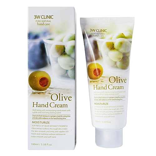 3W Clinic Крем Olive Hand Cream для Рук с Оливковым Маслом, 100 мл