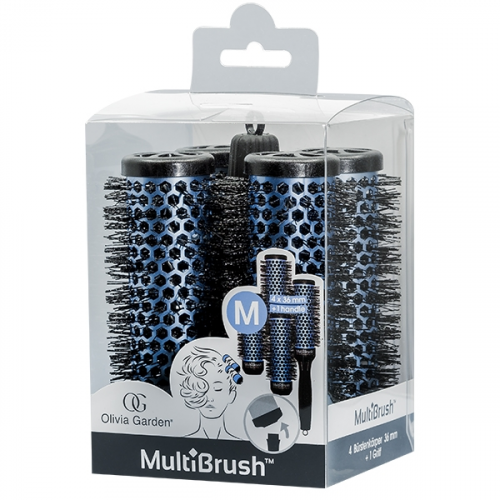 OLIVIA Garden Набор MultiBrush Брашингов для Укладки Волос 36 мм 4 шт со Съемной Ручкой в Комплекте