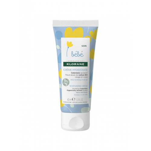 Klorane Крем Bebe Creme Hydratante Visage et Vorps Детский Увлажняющий с Физио Календулином, 40 мл