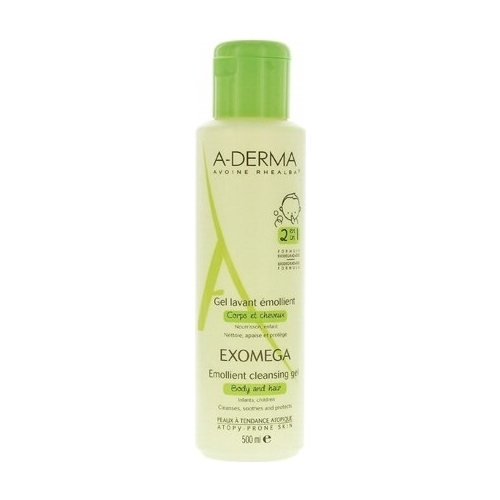 A-Derma Гель Exomega Control Смягчающий Очищающий 2 в 1 Экзомега, 500 мл